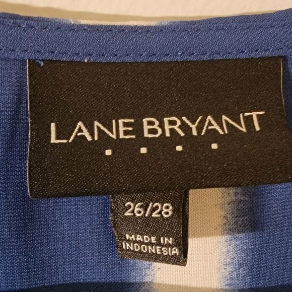 Lane Bryant Blue and White Tunic Top - Picture 3 of 3